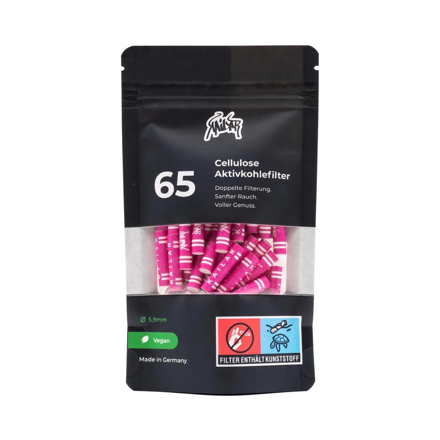 Kailar Aktivkohlefilter Cellulose Slim 6mm (65 Stück) Kailar
